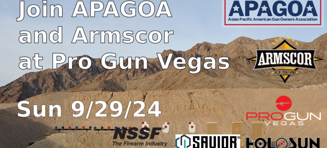 APAGOA and Armscor at Pro Gun Vegas September 29